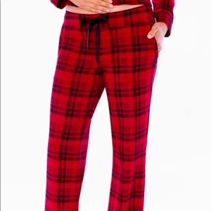 Soma Red and Black Plaid Pajama Bottoms